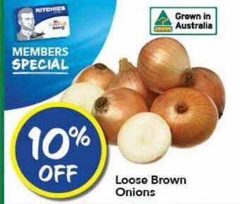 Loose brown onions