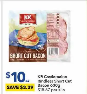 Ritchies Kr castlemaine rindless short cut bacon offer
