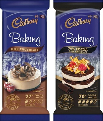 Woolworths Cadbury Baking Chocolate Block 180g offer