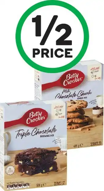 Woolworths Betty Crocker Baking Mixes 400-540g u2013 Excludes Gluten Free & Frosting offer