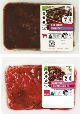 Woolworths Woolworths COOK Stir Fry Strips Beef, Lamb or Pork Varieties 500g offer