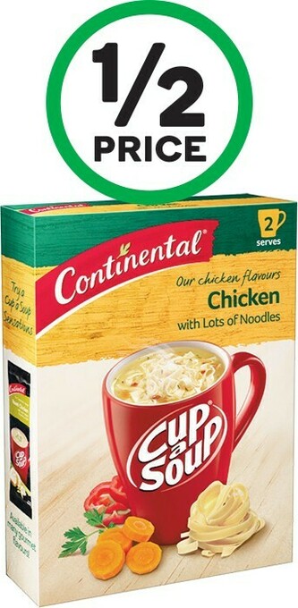 Woolworths Continental Cup a Soup 2 Serve 40-75g offer
