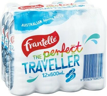 Woolworths Frantelle Spring Water 12 x 600ml offer