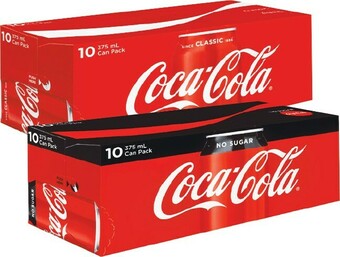 Woolworths Coca-Cola, Sprite or Fanta Soft Drink Varieties or Mount Franklin Lightly Sparkling 10 x 375ml offer