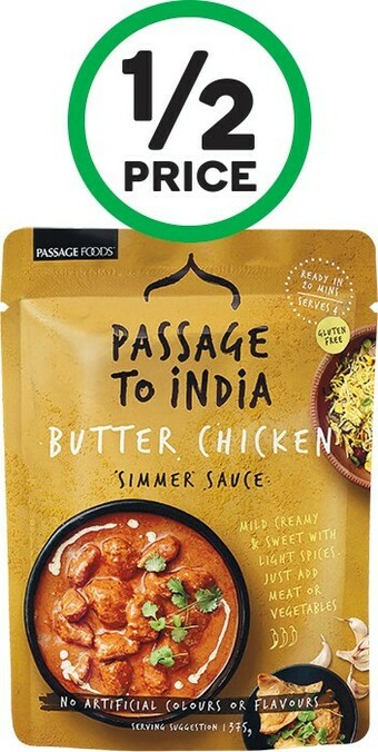 Woolworths Passage to India Simmer Sauces 375g offer