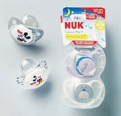 NUK Space Night Soother Pk 2
