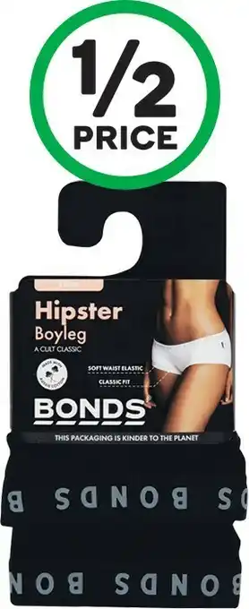 Woolworths Bonds Womenu2019s Hipster Bikini or Boyleg Pk 2 offer