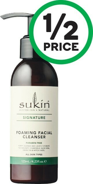 Woolworths Sukin Foaming Facial Cleanser Pump 125ml offer