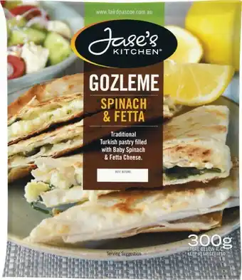Jase's Kitchen Fresh Gozleme 300g u2013 From the Fridge