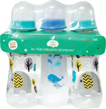 Little Wishes Baby Bottle 250ml Pk 3