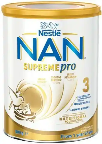 Woolworths Nestle Nan Supreme Stage 3 Baby Formula 800g u2013 Limit 2 per Customer offer
