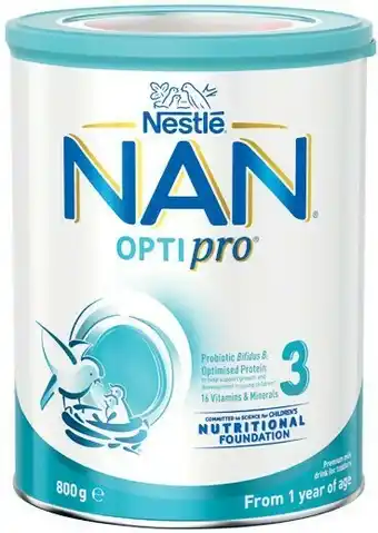 Woolworths Nestle Nan Optipro Stage 3 Baby Formula 800g u2013 Limit 2 per Customer offer