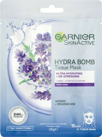 Coles Garnier SkinActive Hydrabomb Tissue Lavender Mask 28g offer