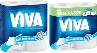 Coles Viva Paper Towel White 2 Pack or Select A Size 2 Pack offer