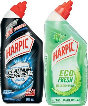 Coles Harpic Toilet Cleaning Liquid 500mL or Fresh Power Toilet Cleaner 39g offer