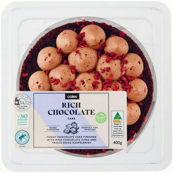 Coles Coles Vegan Chocolate Tea Cake 400g offer