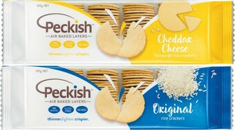 Coles Peckish White Rice Crackers 100g offer