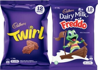 Coles Cadbury Sharepack 144g-180g offer