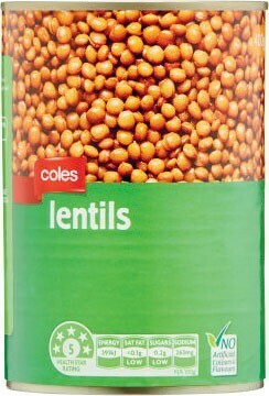 Coles Lentils 420g