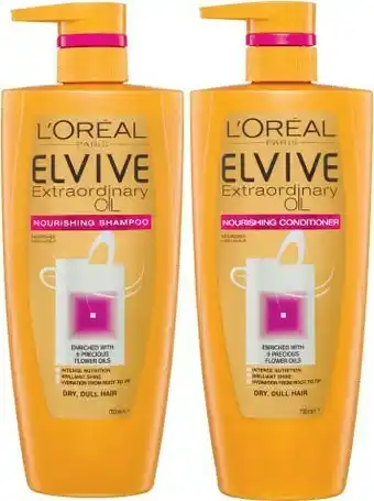 Coles Lu2019Oréal Elvive Shampoo or Conditioner 700mL offer