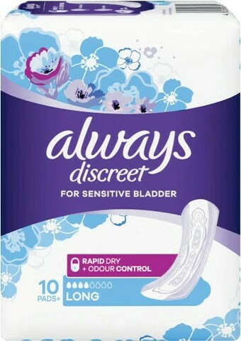 Coles Always Discreet Long Pads For Sensitive Bladders 10 Pack offer
