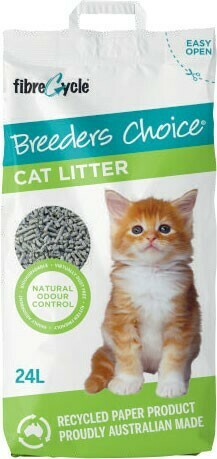 Coles Breeders Choice Cat Litter Paper 24 Litre offer