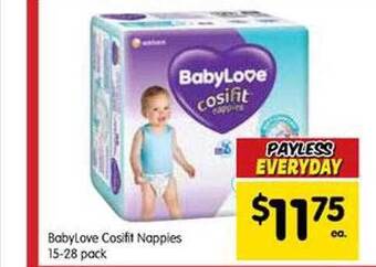 Spar Babylove cosifit nappies offer
