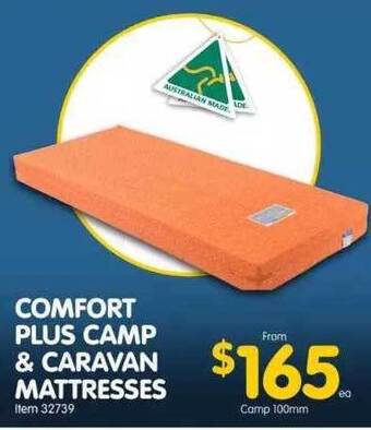 Clark Rubber Comfort plus camp & caravan mattresses offer