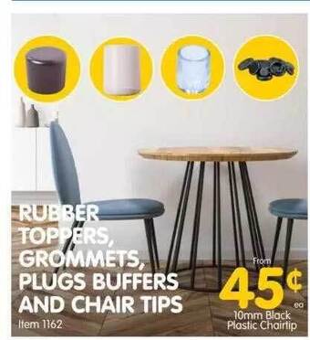 Clark Rubber Rubber toppers, grommets, plugs buffers and chair tips offer