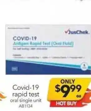Cheap as Chips Covid-19 rapid test offer