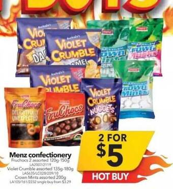 Cheap as Chips Menz confectionery offer