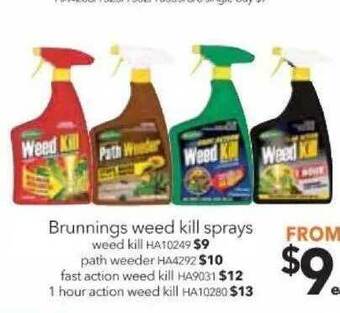 Cheap as Chips Brunnings weed kill sprays offer