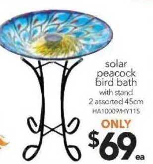 Cheap as Chips Solar peacock bird bath offer