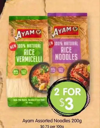 Spudshed Ayam assorted noodles offer