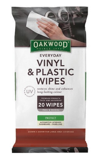Autobarn Oakwood vinyl & plastic wipes 20 pack offer