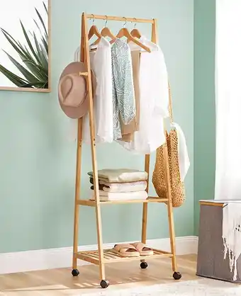 Coles Marketlane bamboo clothes rack and storage offer