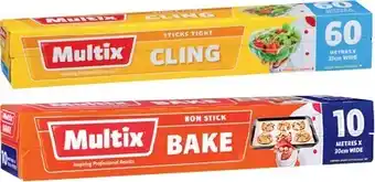 IGA Multix cling wrap 33cm×60m or baking paper 30cm×10m offer