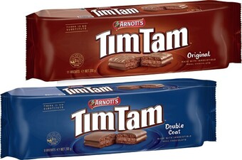 IGA Arnott’s chocolate tim tam biscuits 165-200g selected varieties offer