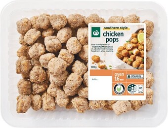 Woolworths Woolworths chicken pops varieties 400g with rspca approved chicken – from the meat dept offer