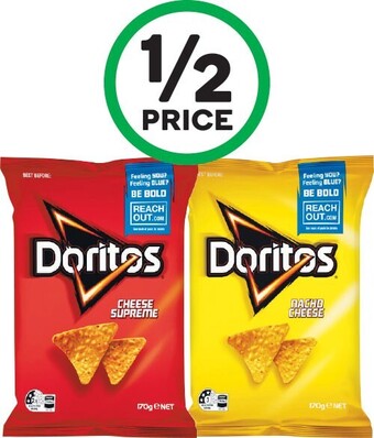 Woolworths Doritos corn chips 150-170g offer