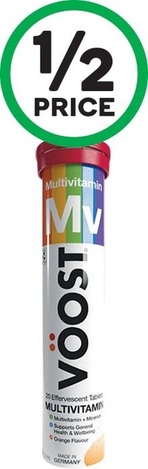 Voost effervescent multivitamin tablets pk 20^