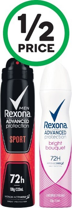 Woolworths Rexona advanced antiperspirant deodorant 220ml offer