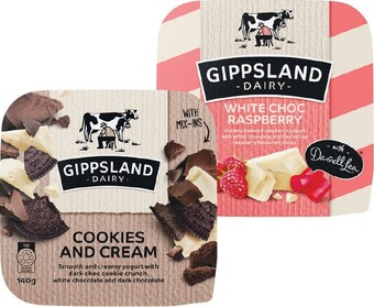 Woolworths Gippsland dairy yogurt mix ins 140g – from the fridge offer