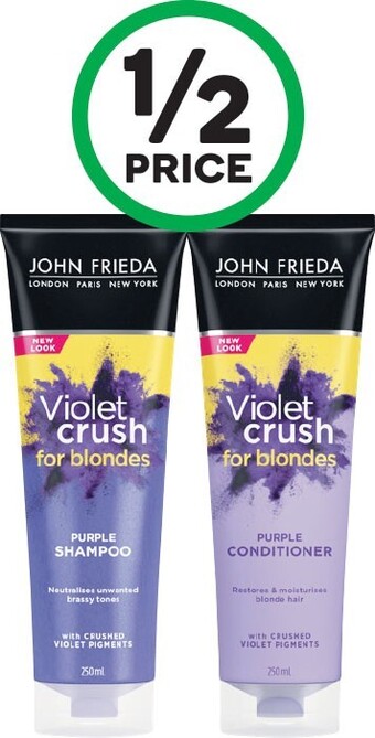 Woolworths John frieda shampoo or conditioner 250ml offer