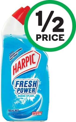 Woolworths Harpic fresh power 700ml or toilet cleaner 39g offer