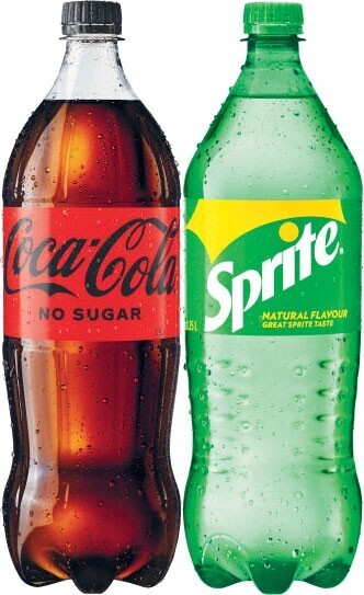 Coles Coca-cola, sprite or fanta soft drink 1.25 litre offer