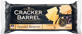 Coles Cracker barrel cheese vintage special reserve 250g offer