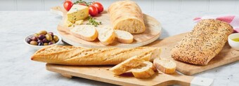 Coles Coles bakery stone baked by laurent turkish loaf, ciabatta loaf or sourdough baguette offer