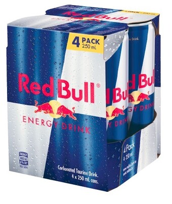 Coles Red bull energy drink 4x250ml offer