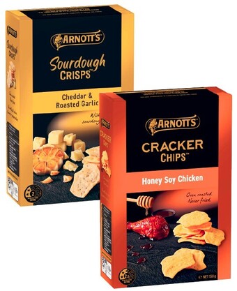 Coles Arnott's cracker chips or sourdough crackers 150g offer